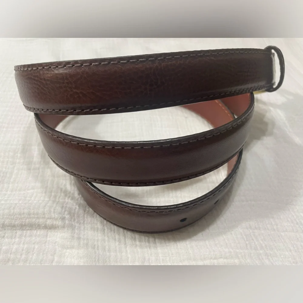 J. HILBURN COGNAC LEATHER BELT SIZE 41
